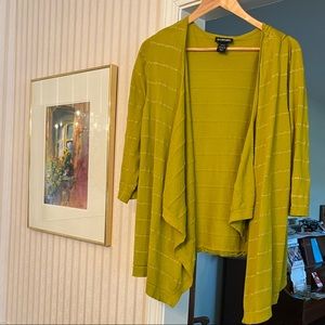 Chartreuse and gold cardigan 22/24